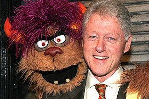 Trekkie Monster and Bill Clinton