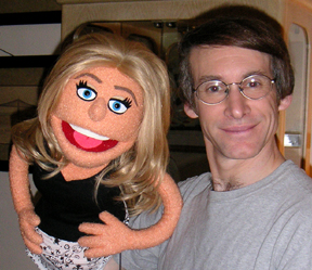 Kelly Ripa puppet and her creator Rick Lyon