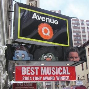 AVENUE Q theatre marquee