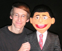 Rick Lyon and puppet Mario