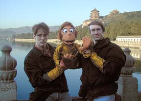 Ron and Monkey and Rick in Beijing